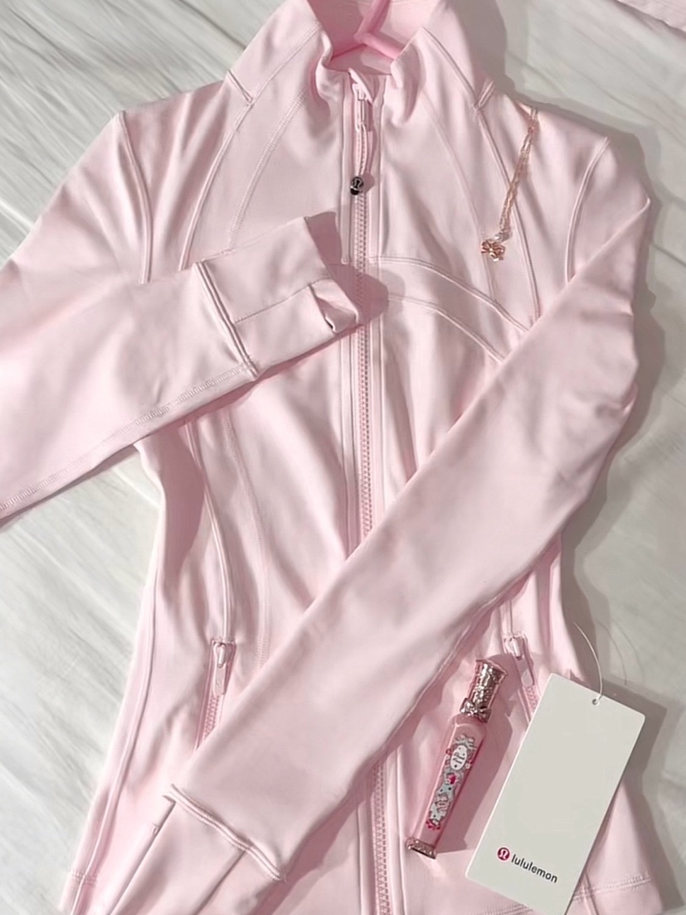 lululemon athletica Light Pink Full-Zip Athletic Jacket
